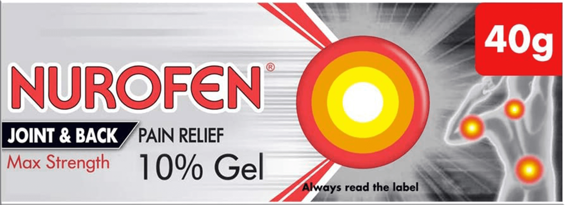 Nurofen Joint & Back Pain Relief Max Strength 10% Gel - 40g